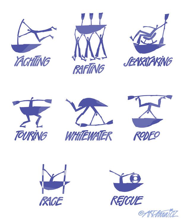 ikony vodních sportů
