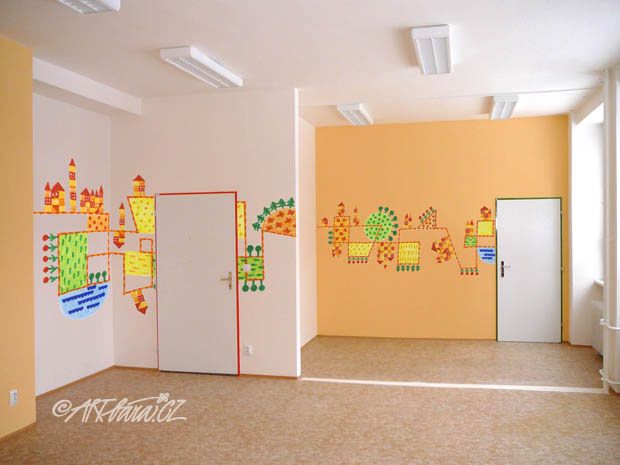 sociální centrum – vizualizace návrhu výzdoby interiéru