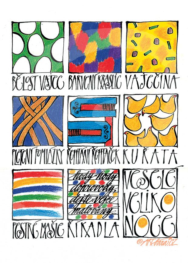 velikonoční pohlednice