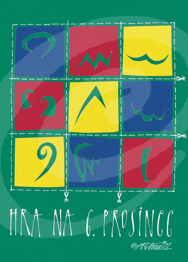 mikulášská pohlednice